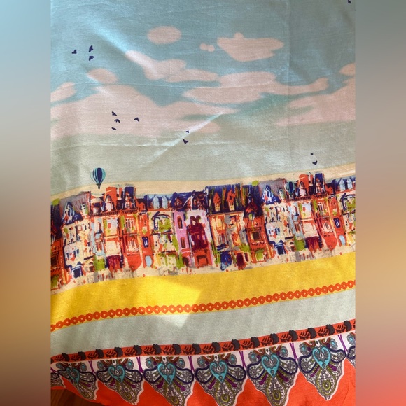 Johnny Was Silk Scarf NWT ! 12 Tassels! - Picture 4 of 4